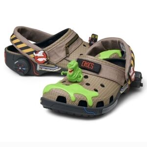 Crocs Ghostbusters Classic Clog Glow in the Dark with Charms NEW w/ Tag